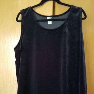 Eileen Fisher black velvet top xl